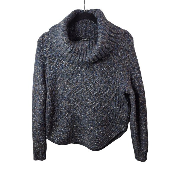 Charlie B Womens Knit Pullover Sweater S Wool Blend Cowl Neck Long Sleeve Top - Picture 1 of 8